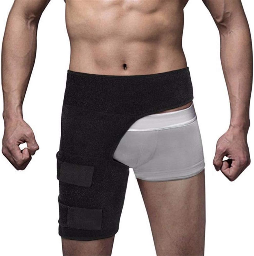 Groin/Hip Brace - Sciatica Wrap for Men,hip surgery recovery kit,quadriceps tendonitis/sciatic nerve brace,vulvar varicosities support