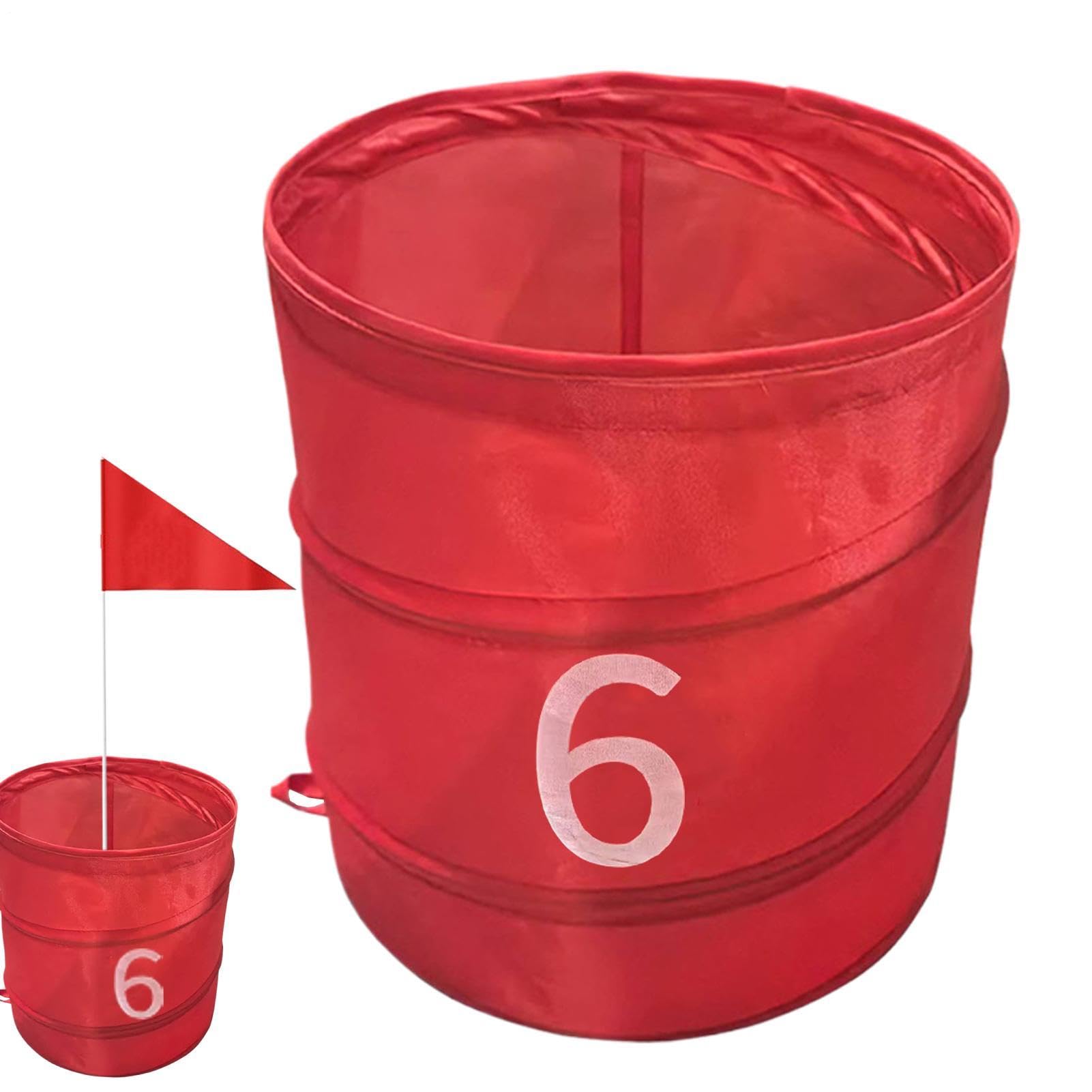 Backyard Golf Game Bucket - Foldable Chipping Training Organizer