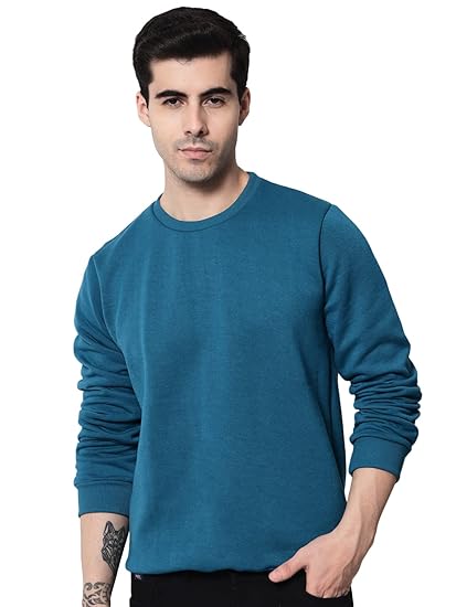 Men Fleece Crew Neck Sweatshirt
