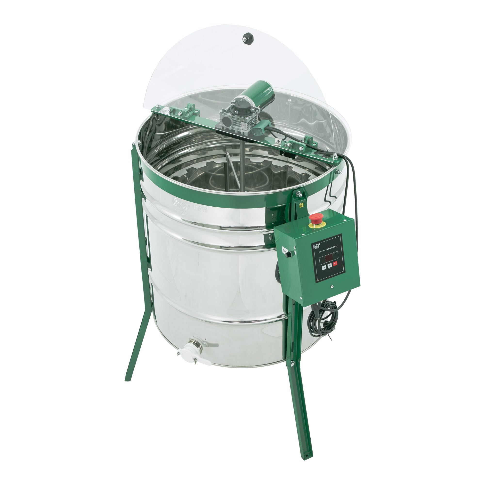 SAF Natura Honigschleuder elektrisch radial | 20 Waben | Dadant US Rahmen | 12 x Langstroth Rahmen | intuitive Steuerung | Edelstahl | Imkereibedarf | MITO