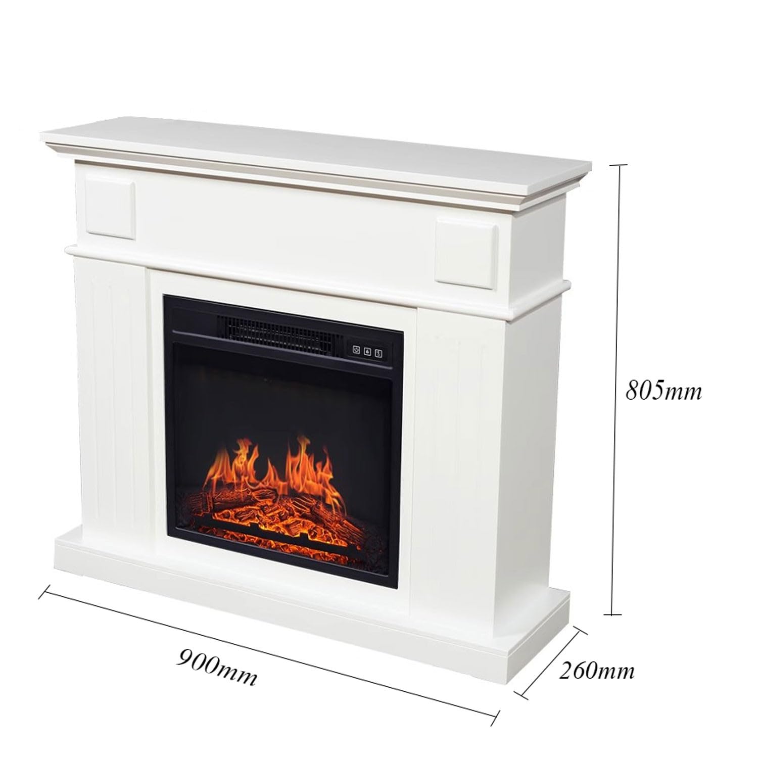 SchAan Electric Fireplace Stove freestanding Electric Fireplace 0.9M Household Heater Electric Fireplace