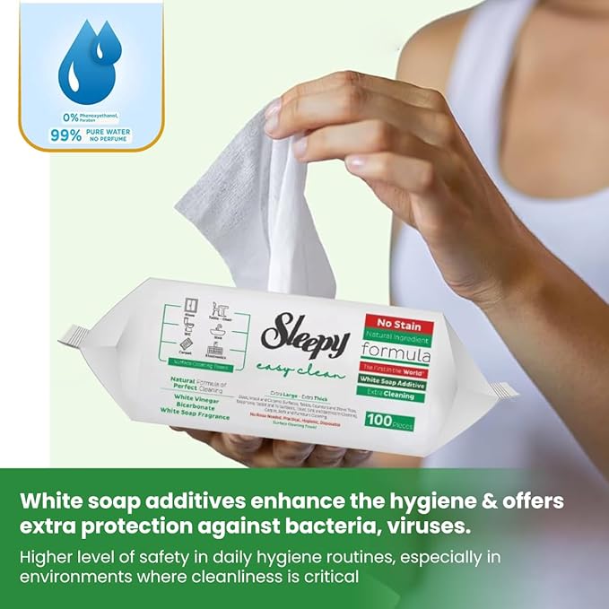 Sleepy Easy Clean Multi-Surface Disinfectig Wipes White Soap Additive