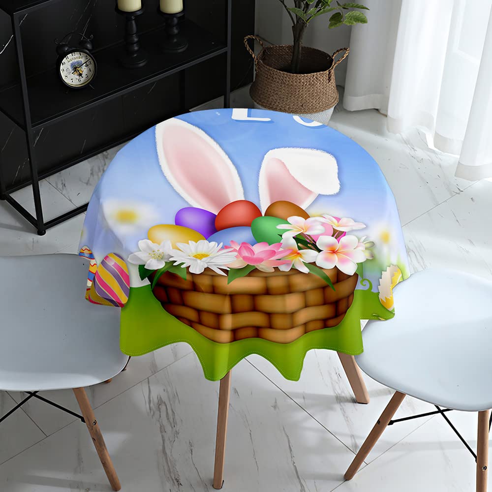 Himlaya Nappe Ronde Anti Tache, Nappe De Table 3D Grain De