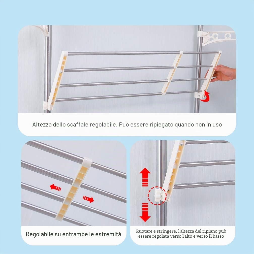 Hershii Scaffale per biancheria da bagno a 4 livelli sopra il WC salvaspazio per bagno con asta a doppia tensione per scaffalature in piedi