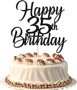 Amazon.com: FmiyunEea Happy 17th Birthday Cake Topper - Glitter Cheers ...