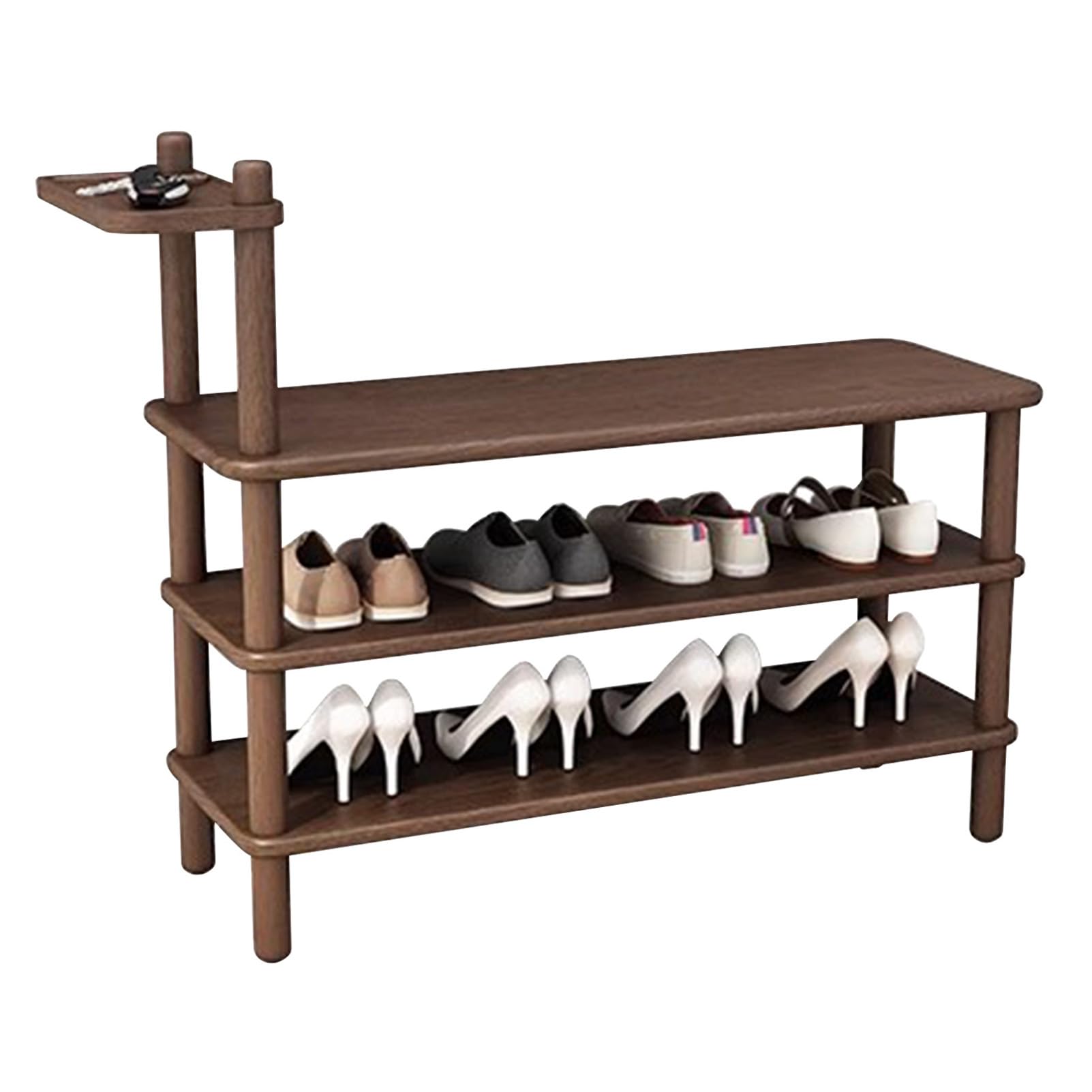 Banc à chaussures en bois massif meuble de rangement durable et élégant