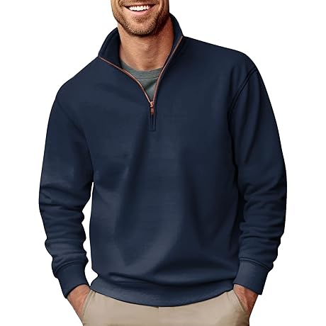 2024 Men's Sweaters: 1/4 Zip-Up for Christmas