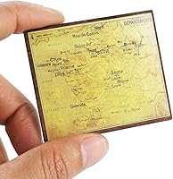 Vista 2 de Odoria Accesorios de decoración de casa de muñecas con mapa de pared en miniatura 1/12