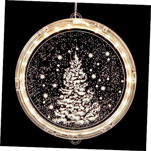 Mikinona Led 3D Acrylic Christmas Tree Decorations Clear Fairy Lights for Window Room Decor Twinkling Xmas Lights