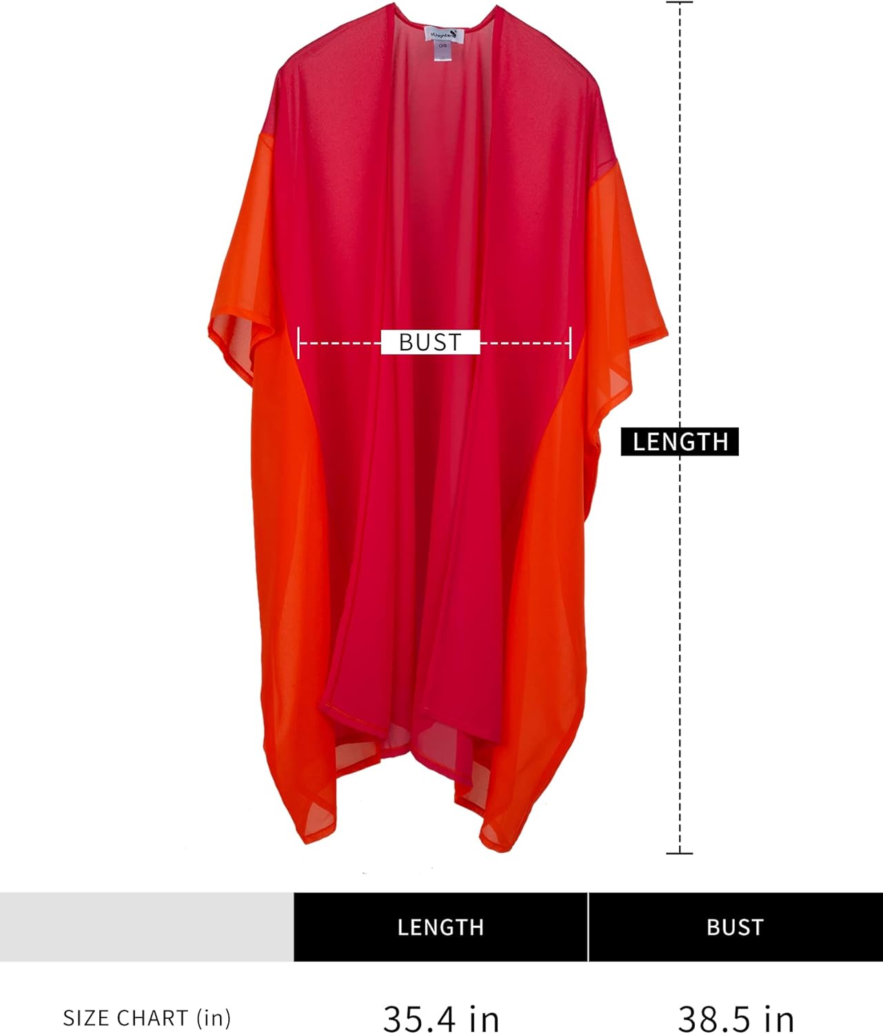 Women’s Beach Kimono Coverup Sheer Chiffon Cover Ups Swimwear Cardigan Summer - Image 4