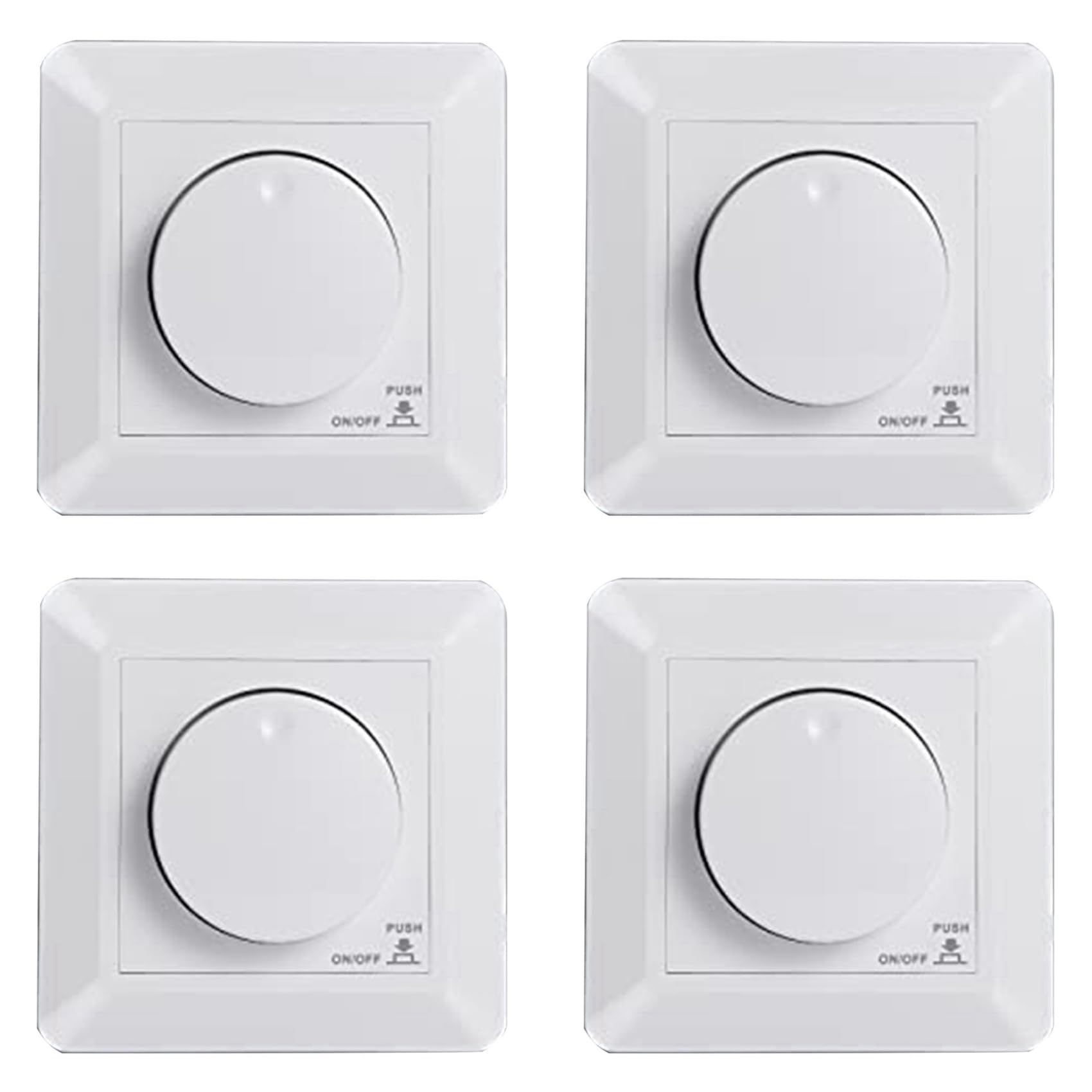 Ctrlzs 4X Led Dimmer Switch, Flush-Mounted Dimmer For Dimmable Led And, 5-300 W Dimmer Switch Led, Phase Control Dimmer