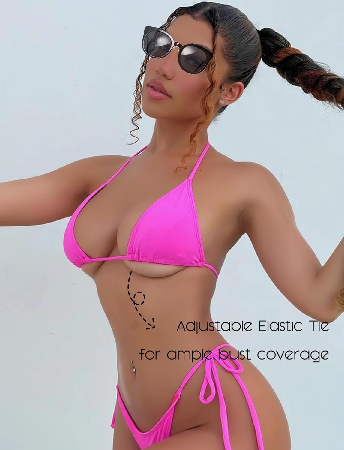 Triangle Bikini Tops for Women Halter String Bathing Suit Tops Sexy Brazilian Black White Swimsuit Top - Image 6