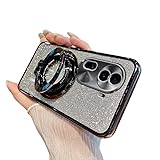 Stand Case for Oppo Reno 11 Pro Cover Slim Clear Glitter Case with Ring Holder Cover Compatible with Oppo Reno 11 Pro Bling Shockproof Protective Shell for Women Girls (3)