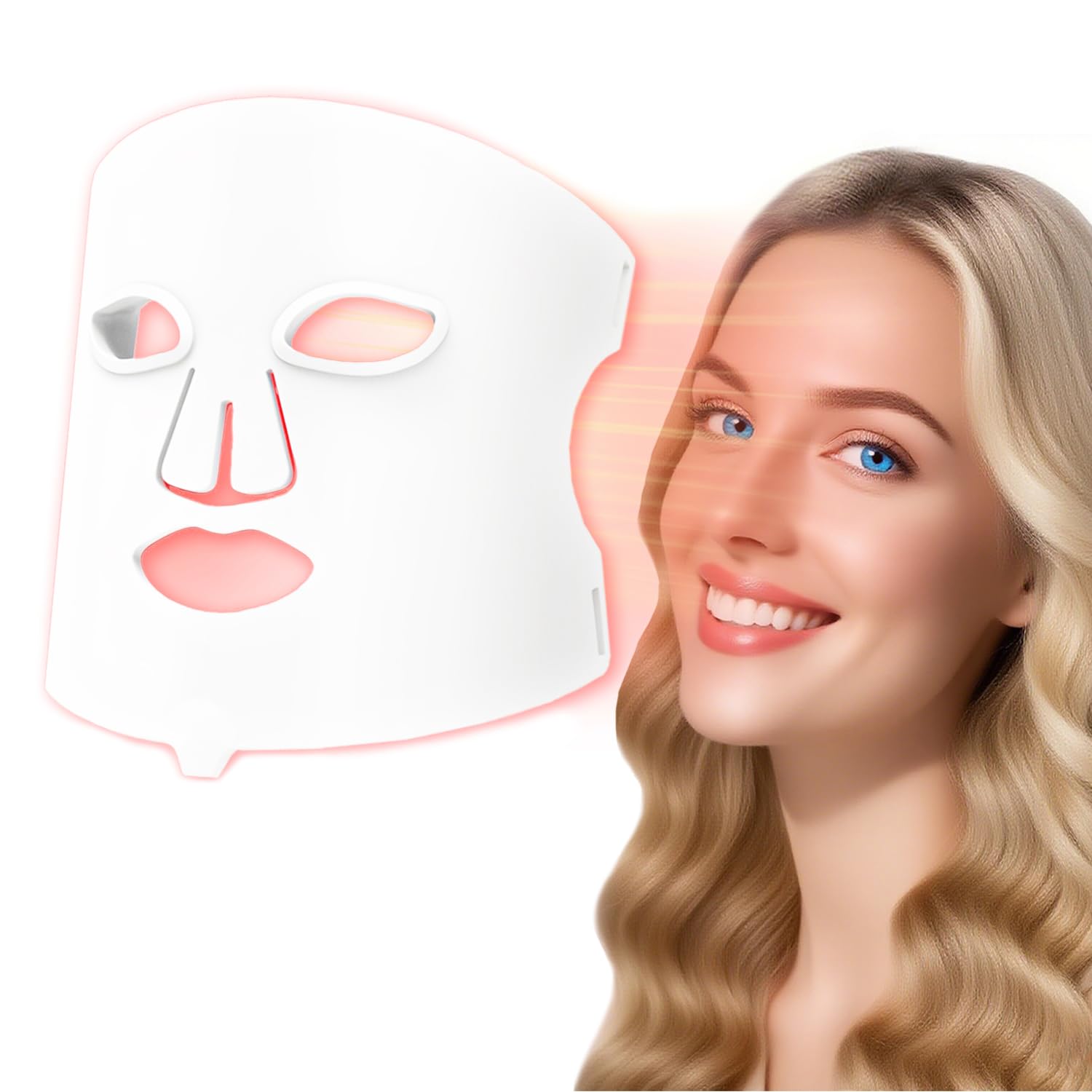 Red Light Therapy for Face Portable Red Light Therapy Mask with Remote LED Face Mask Light Therapy with