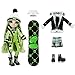 Rainbow High Winter Break Jade Hunter – Green Fashion Doll and Playset with 2 Designer Outfits, Snowboard and Accessories, Kids and Collectors, Toy Gift Ages 6 7 8+ to 12