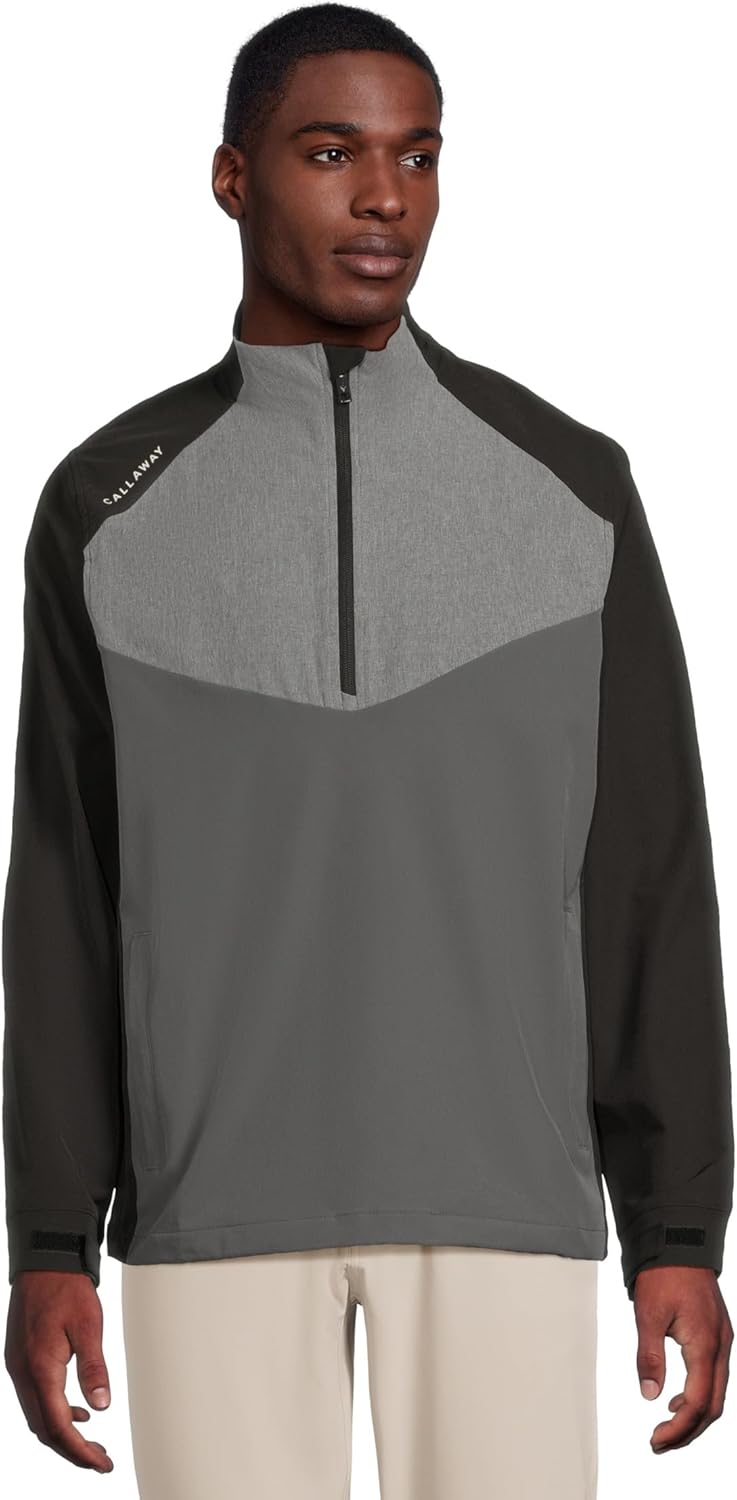 Callaway Men's Long Sleeve 1/2-zip Wind & Water Jacket