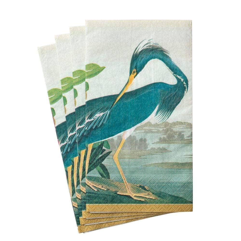 Caspari Audubon Birds Paper Guest Towel Napkins, Four Packs of 15