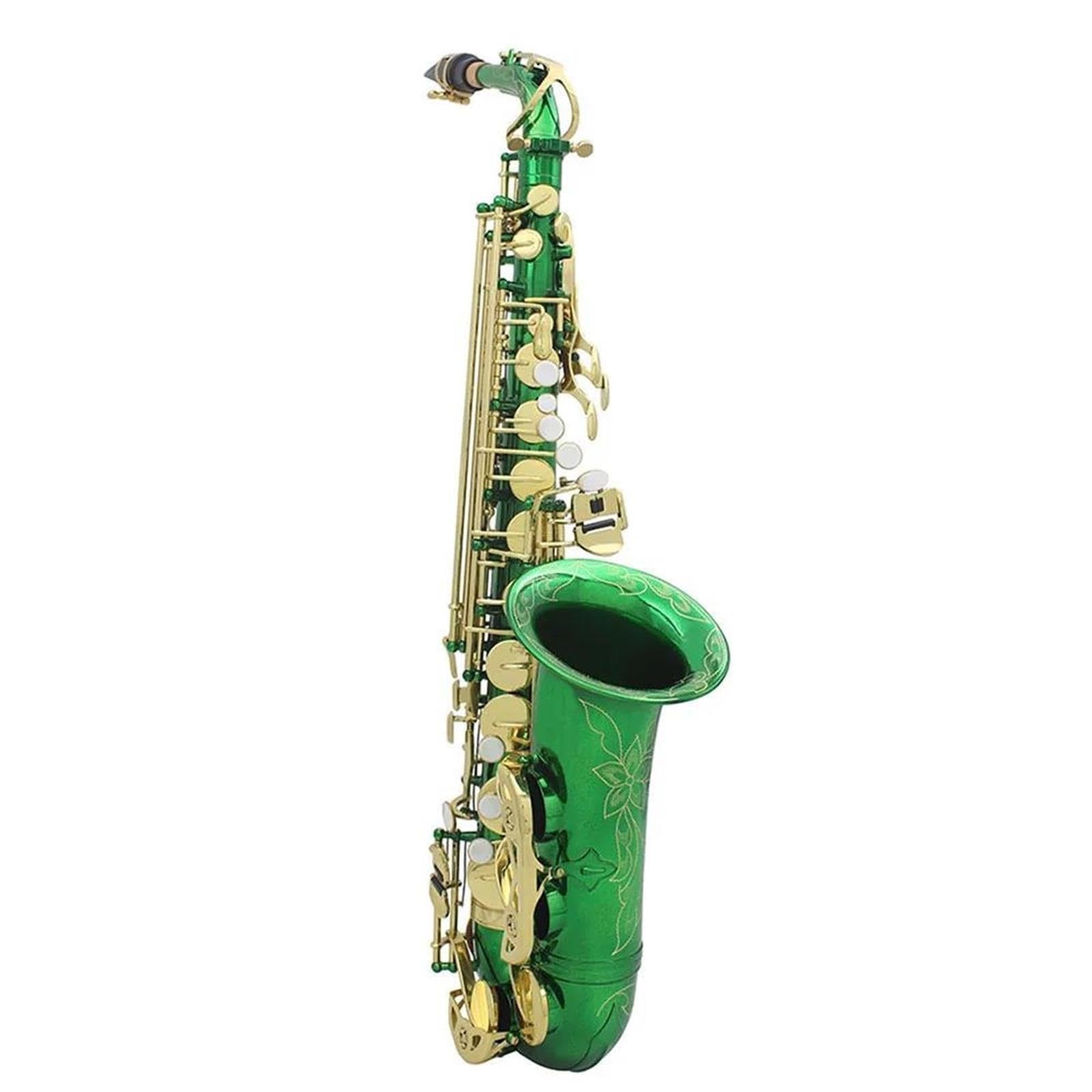 Saksofon Instrumenty Muzyczne Eb Altowy Zielony Rzeźbiony Saksofon