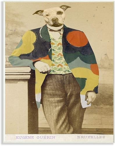 Stupell Industries Abstract Funny - Placa de pared para fotos de perros y mascotas, 10 x 15, multicolor