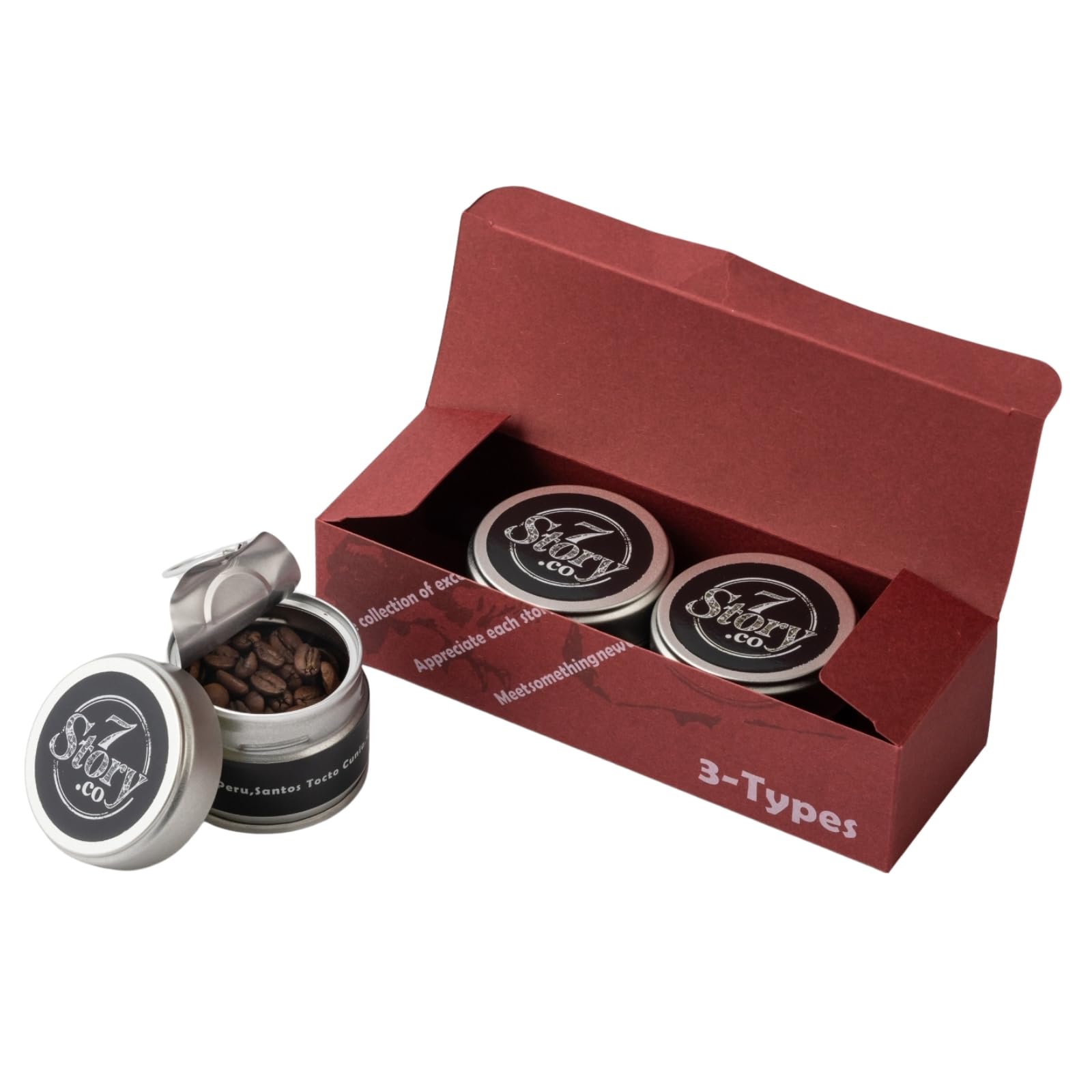 コーヒー豆　No.3 No.5 組み合わせ自由 Amazon | 7story.co 3-Types コーヒー豆 3缶セット 1缶15g