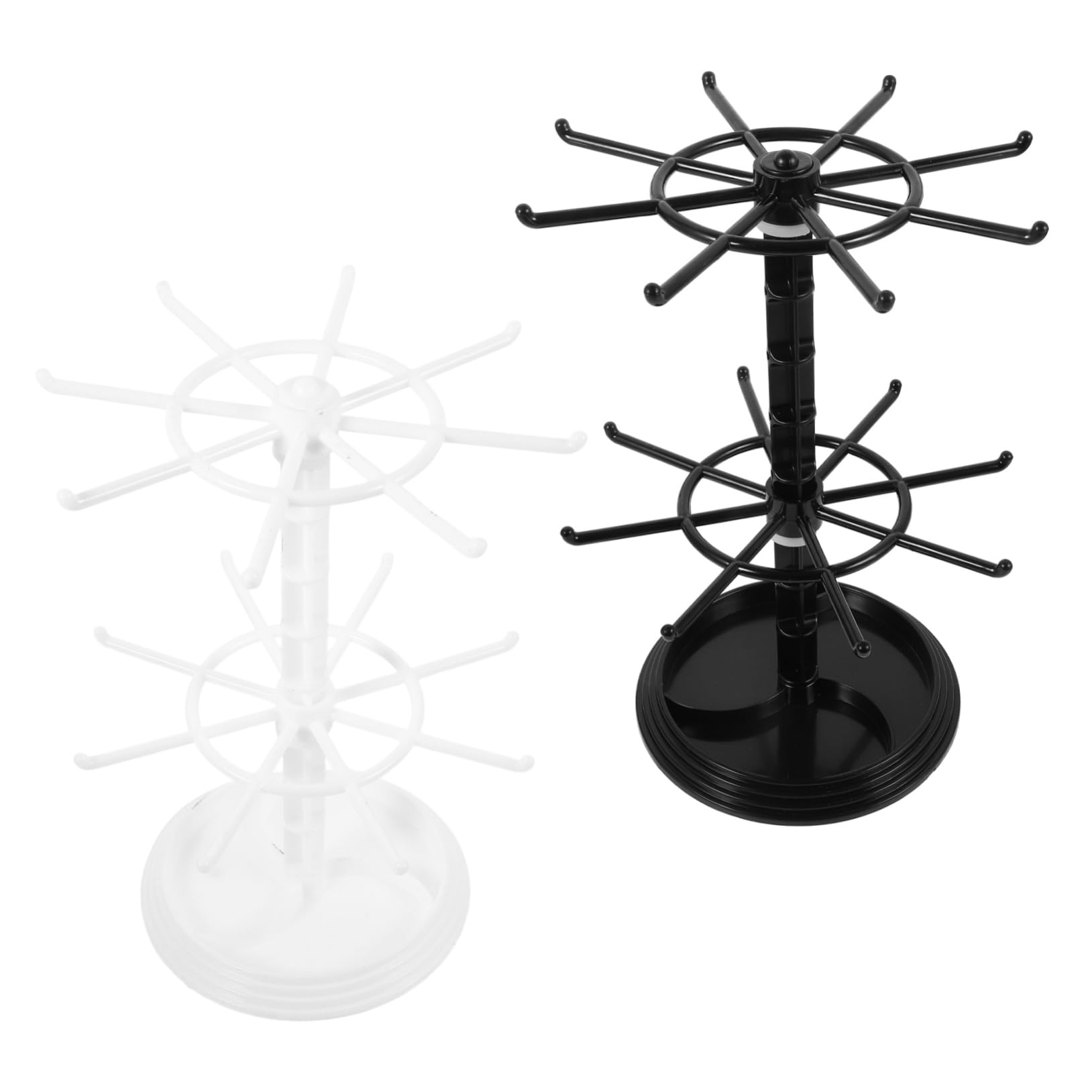 Espositore Girevole per Orecchini 2 Pezzi in Plastica | Gioielli e Ear Studs, da Dressing Table, Design Moderno, Resistente alla Ruggine e Non Si Deforma