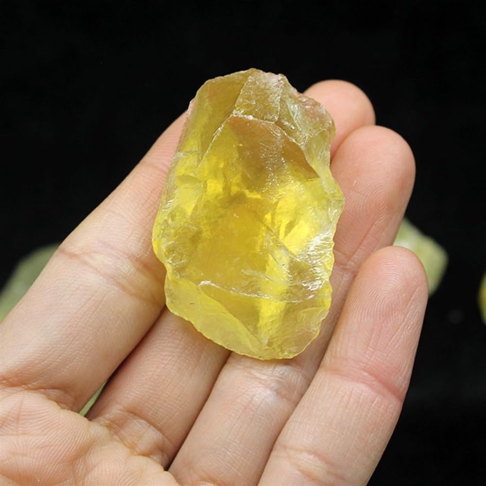 MDBJTCYZN Citrine Stone Rough Quartz Crystal Rock Aquarium Home Room Decoration Garden Ornaments (Size : 20-30g 1pc)