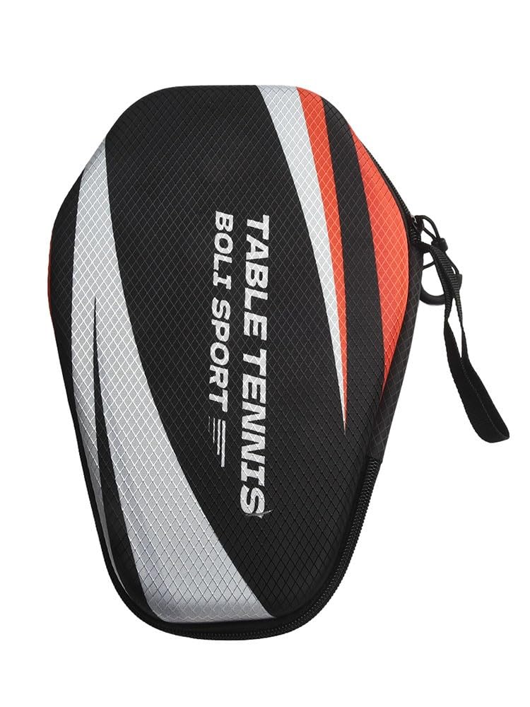 Funda rígida de EVA para raquetas de tenis de mesa, almacenamiento portátil con correa de mano
