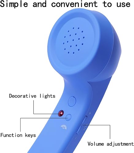 Miniatura 3 de Auricular de teléfono retro con cable, receptor de mango fijo estilo teléfono tipo C, receptor de teléfono para iPhone, para videoconferencias