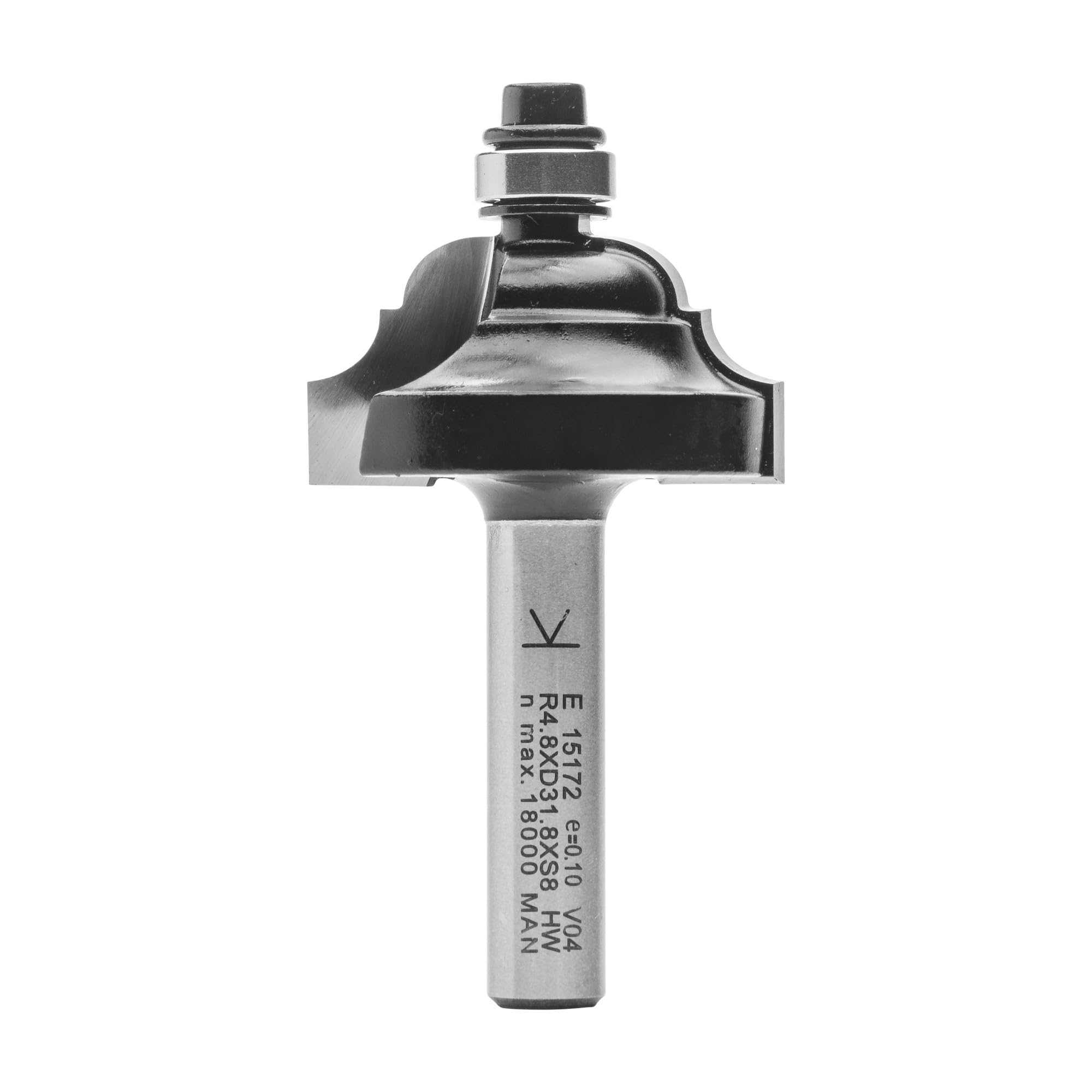 ENT 15172 Frez profilowy rzymski Classic w wegliku, trzpien (S) 8 mm, srednica (D) 31,8 mm, NL 15,9 mm, R 4,8 mm, SL 32 mm, z lozyskiem kulkowym