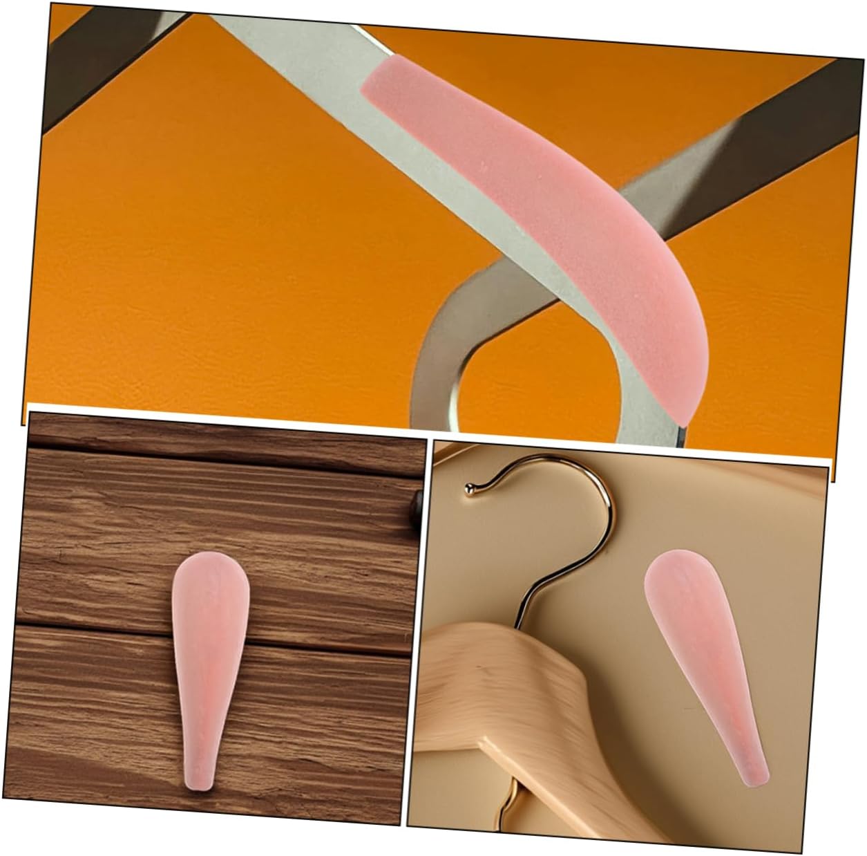 Alipis 12pcs Flocked Hangers Shoulder Rest Wide Pad Shoulder Clothing Hanger Non-Slip Suit Protector