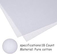 Vista 5 de Caydo 6 aros de bordado y 15 agujas con tela Aida de 60 x 39 pulgadas, 18