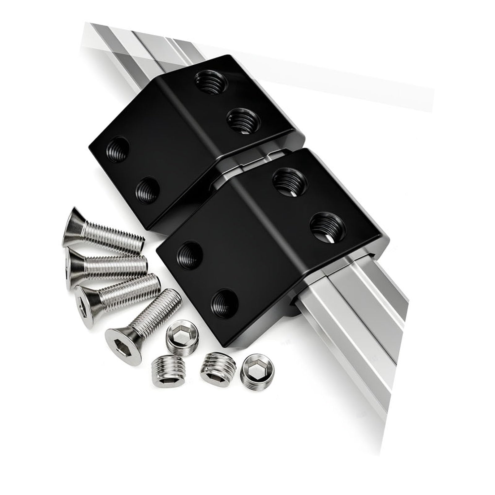 Zxfdsfdbnm Black Rails Mounting Brackets Holders Clamps Includes All Hardware For Easy Installation Space Saving Rails Clamp