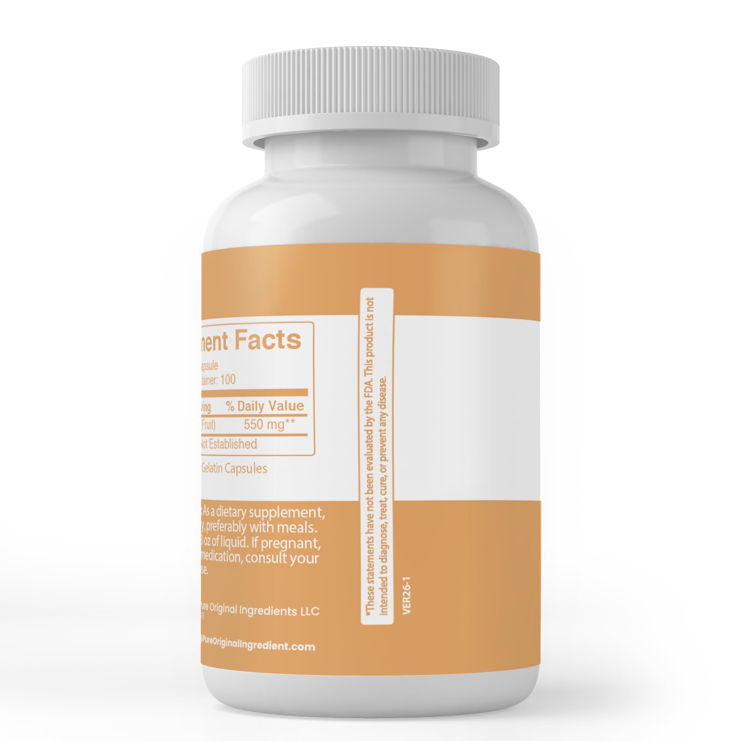 Pure Original Ingredients, Papaya Extract, 100 Capsules — Amazon image 3