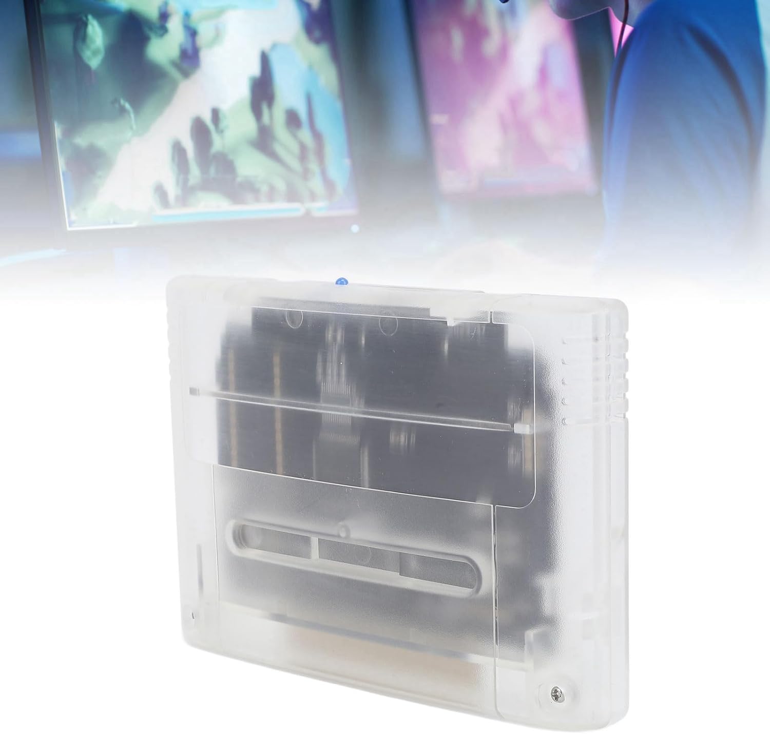 VBESTLIFE Game Cartridge,Professional 3000 in 1 8GB Memory Card,High Speed Multifunctional with Auto Save Backup SFC Gaming Console (Transparent White)
