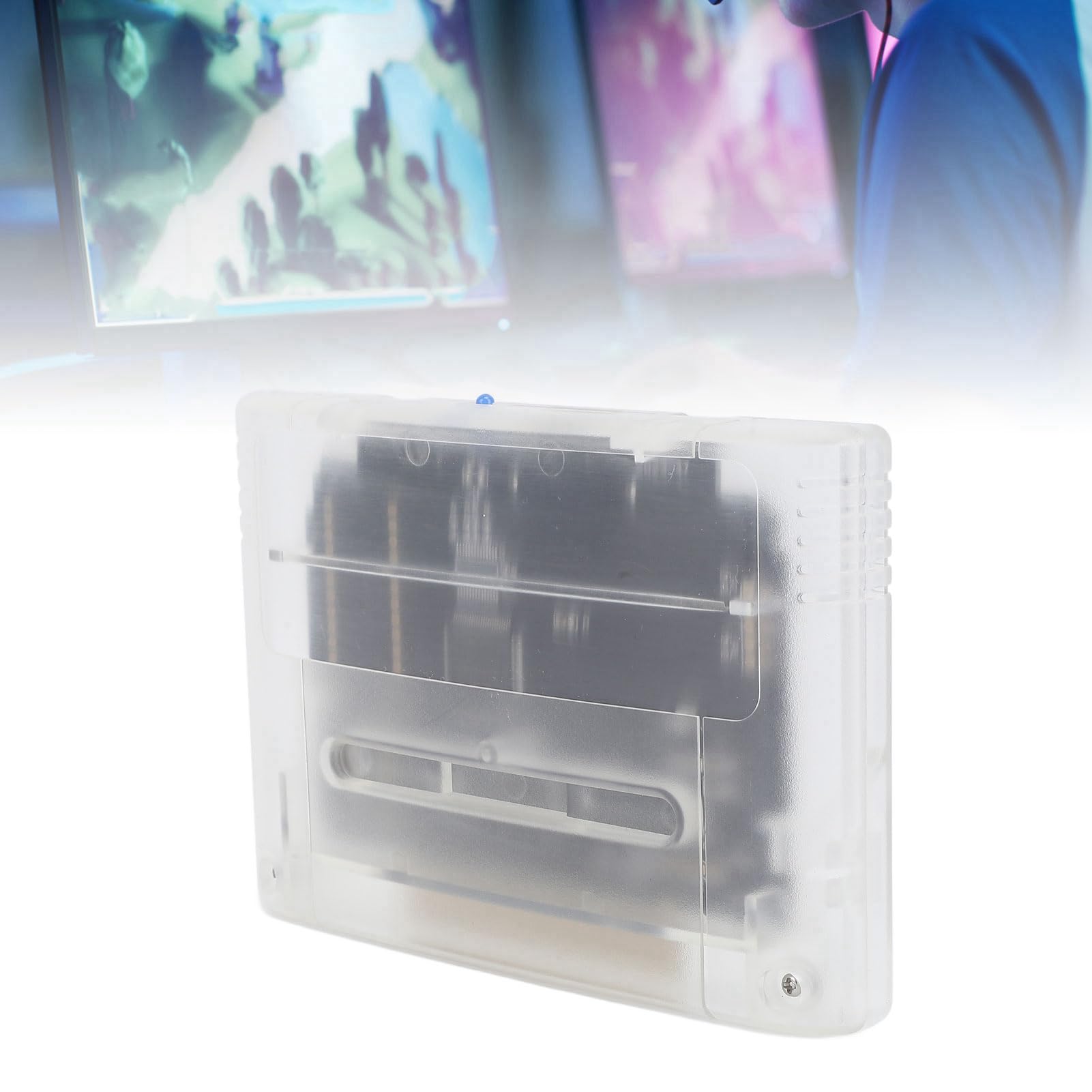 Cartucho de juego, tarjeta de memoria profesional 3000 en 1 de 8 GB, multifuncional de alta velocidad con copia de seguridad de guardado automático para consola de juegos SFC (blanco transparente)