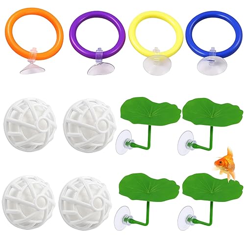 ZHLKHIOP Beta Fish Toys, 12-Piece Set for Interactive Play, Ideal for Betta Fish Enrichment