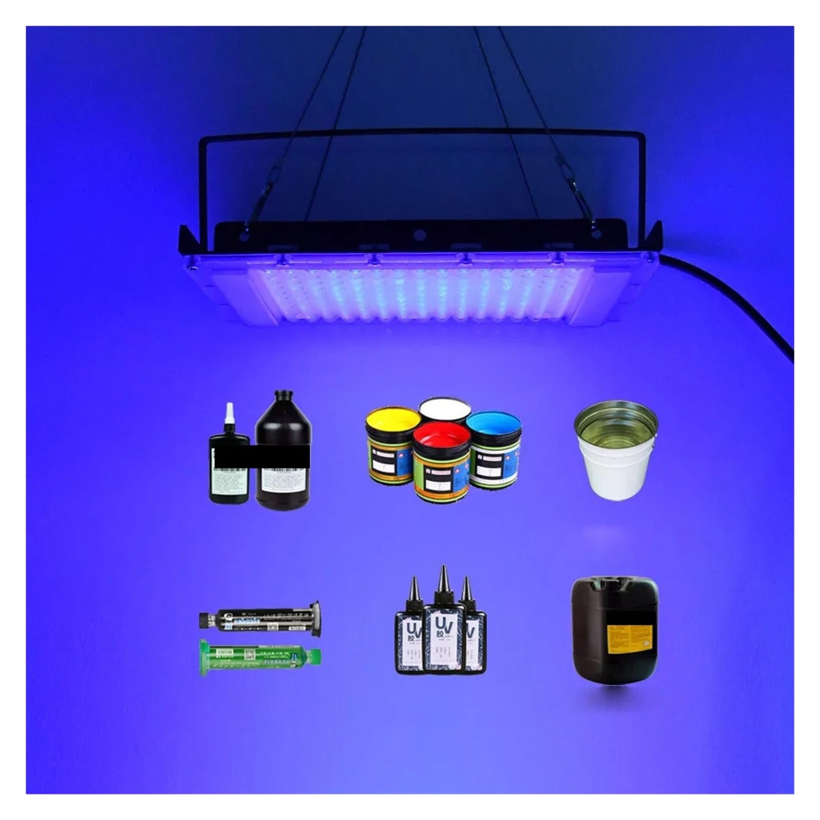 Dioda LED 100W 300W Fioletowe światło 395nm 365nm Fluorescencyjne wykrywanie Zielony olej Żywica Klej bezcieniowy Lampa UV do utwardzania Powszechnie używane(300W,365nmx395nm)