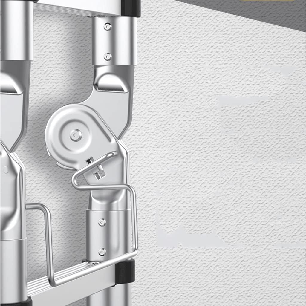 NEOCHY Lightweight Foldable Portable 20 Ft Aluminum Telescoping Ladder with Spring Loaded Locking Extendable Ladder One-Button Retraction Extension Ladder (Color : 20ft) : Tools & Home Improvement