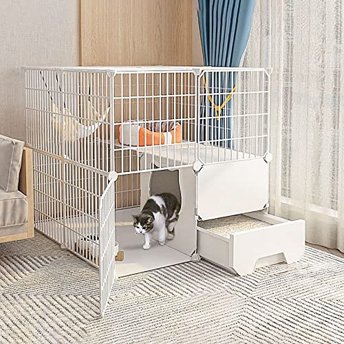 Enclos intérieur pour chats et chiots modulable et spacieux