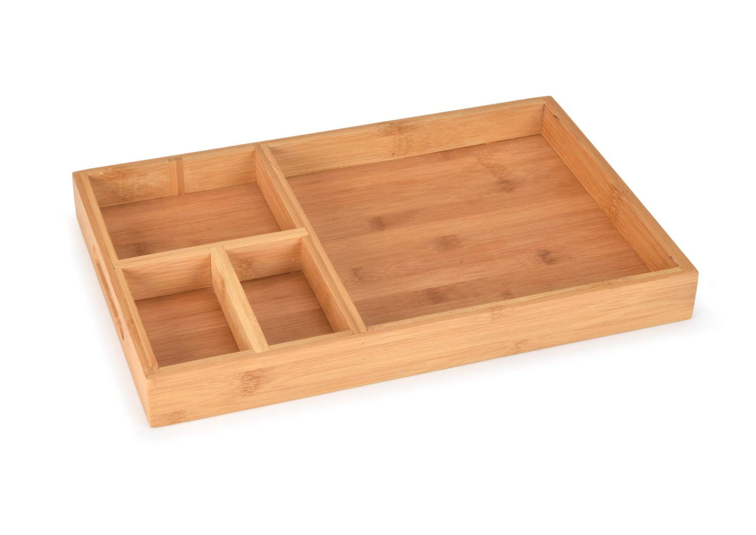 Decopride - BW-429-TR (1)  Partition Bamboo Wood Tray : Amazon.in