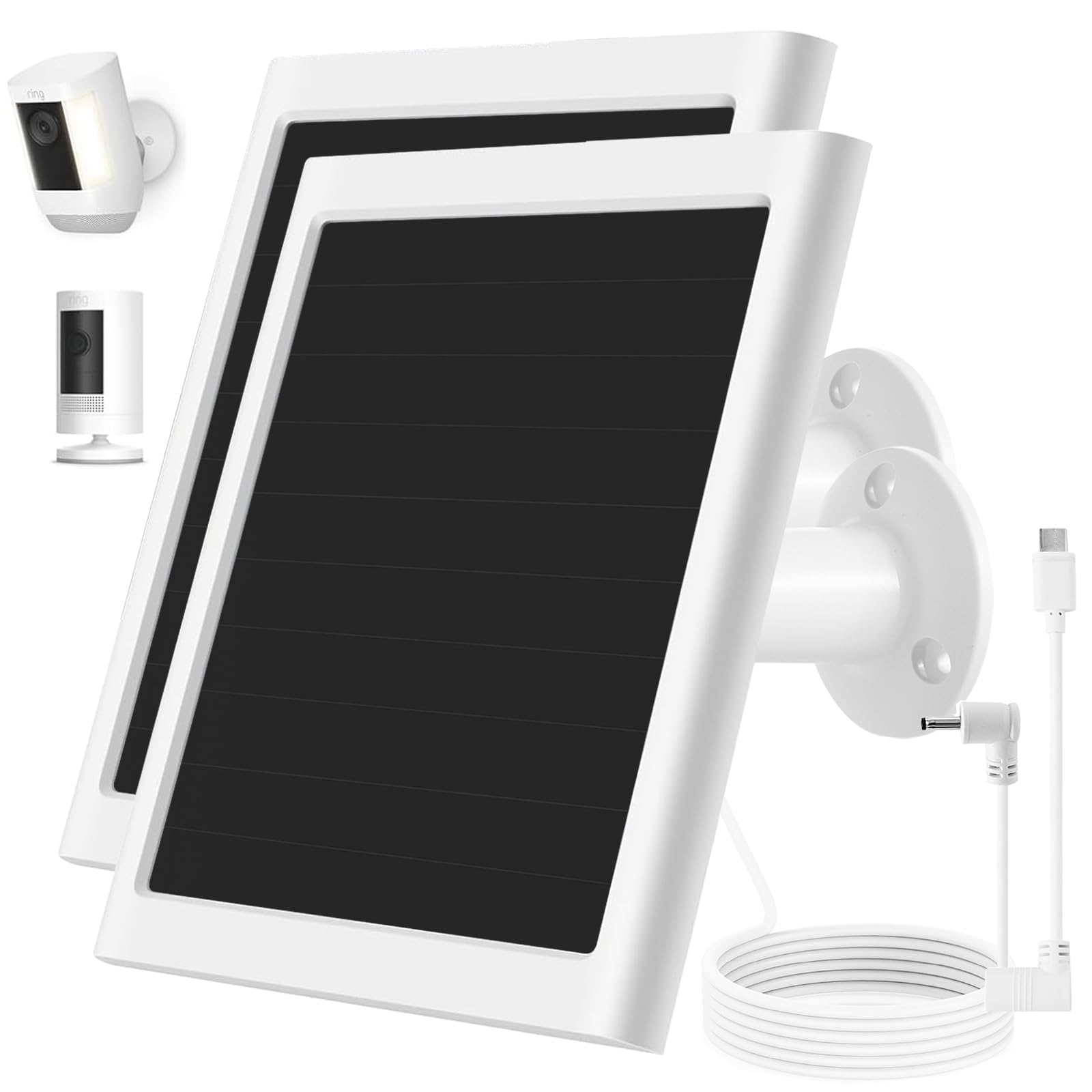 Amazon.co.jp: リングカメラ用ソーラーパネル充電器 Ri ng Stick Up