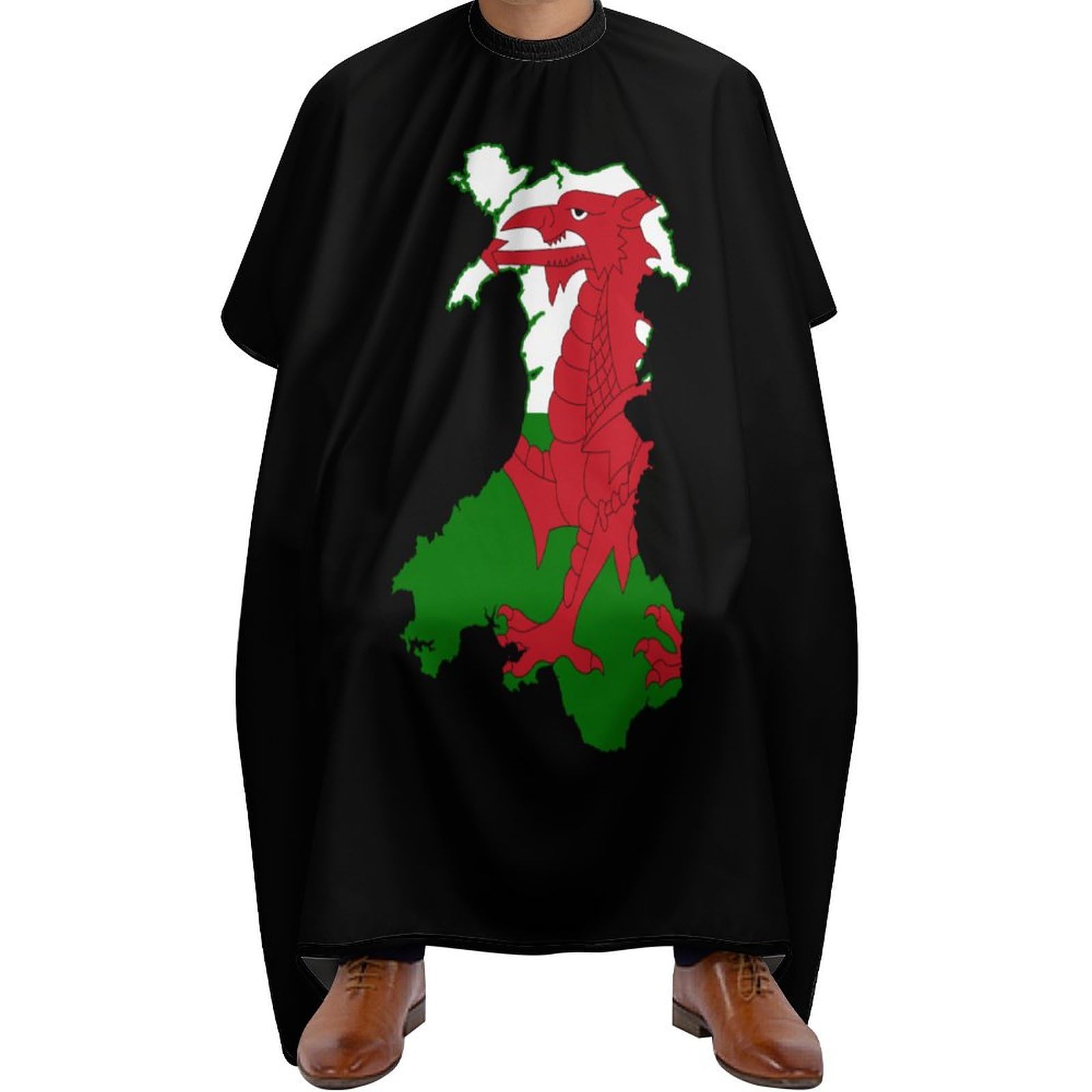 Flag Map of Wales Hair Cutting Cape for Men Women Waterproof Barber Cape Adjustable Salon Haircut Capes