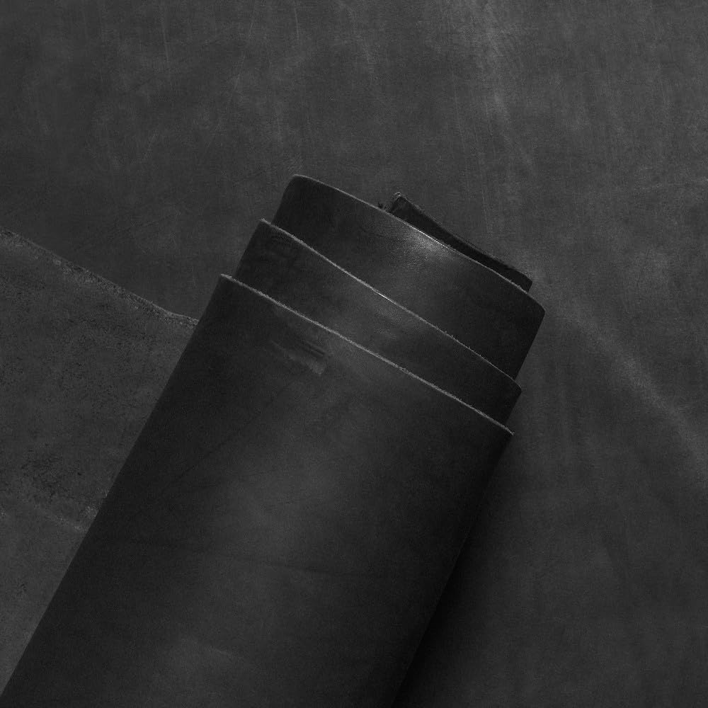 Buckleguy.com Wickett & Craig Skirting Leather, Side, Black