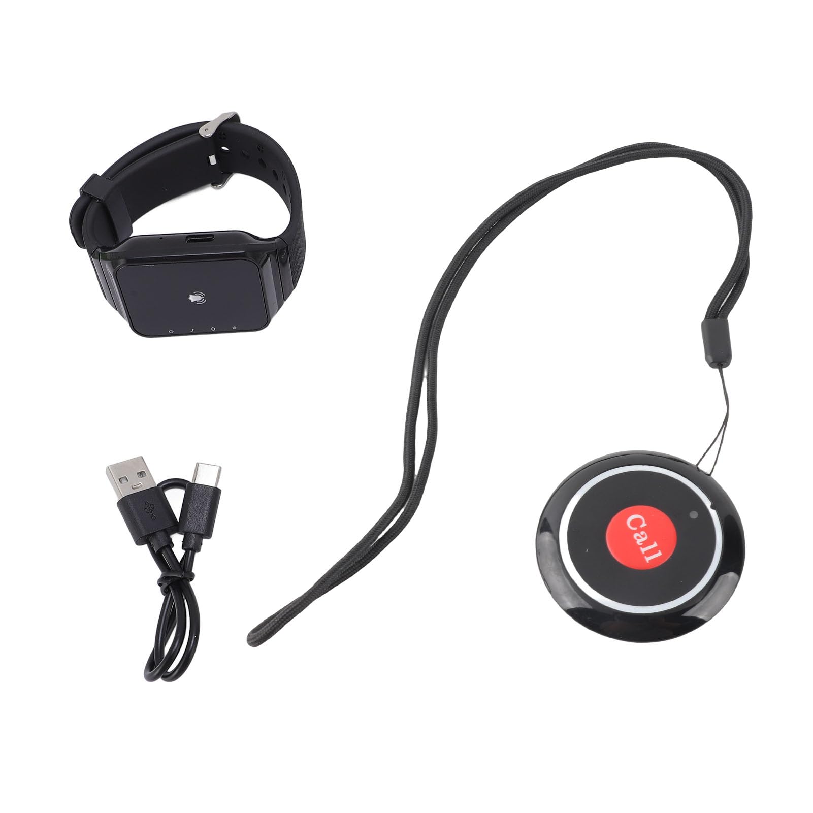 VBESTLIFE Sistemas de Llamadas Inalámbricas, RF Pager Conjunto con Alerta de Timbre de Vibración Intermitente, Recargable, para la Fábrica de Restaurantes en el Hogar