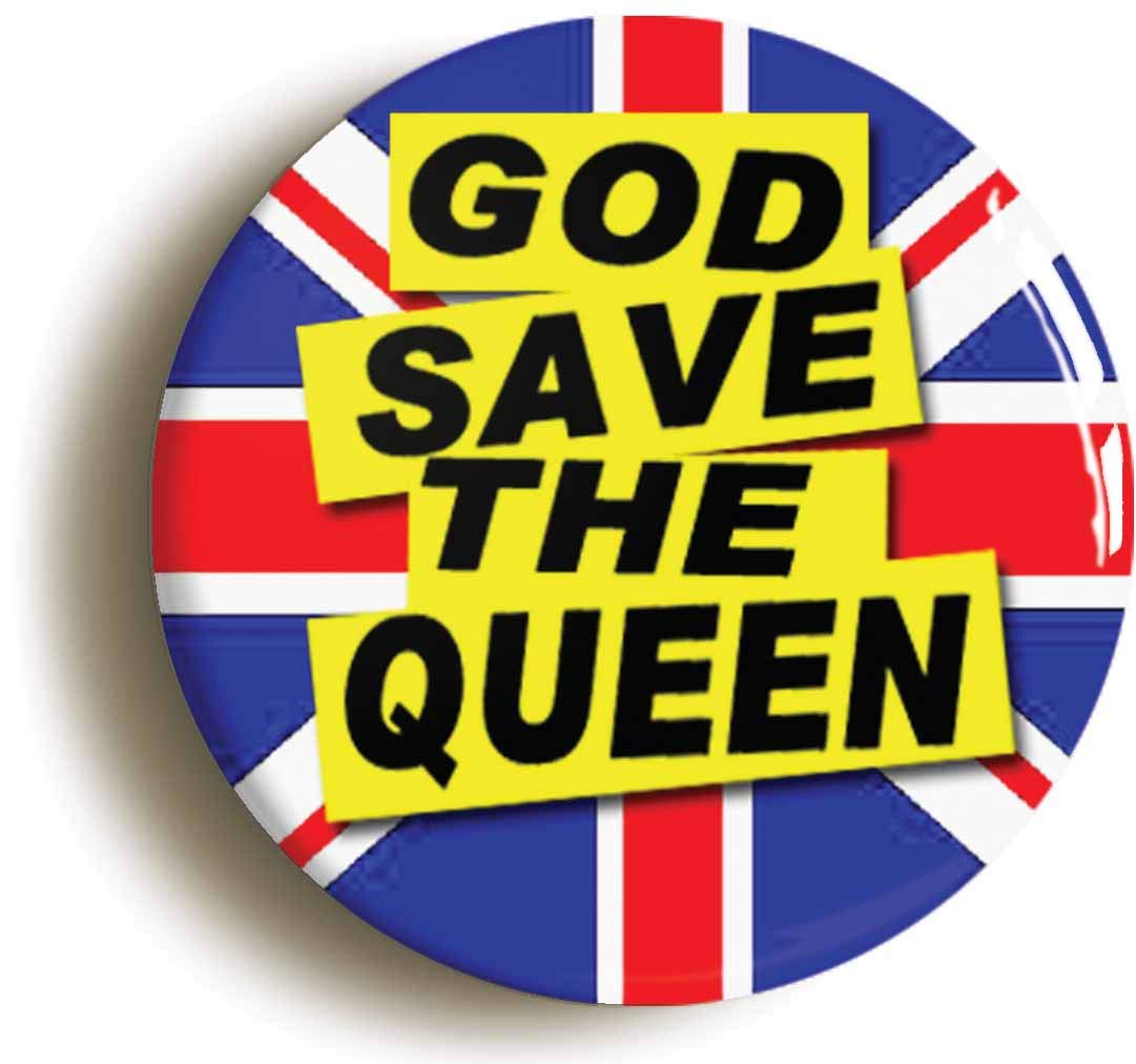 God Save The Queen Punk Fridge Magnet (Circular 2inch / 50mm Diameter)