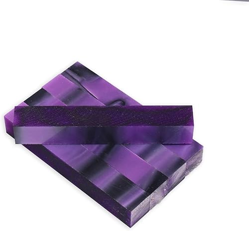Bolígrafo acrílico en blanco, morado vívido con líneas negras, 5 x 34 x 34 pulgadas, paquete de 5