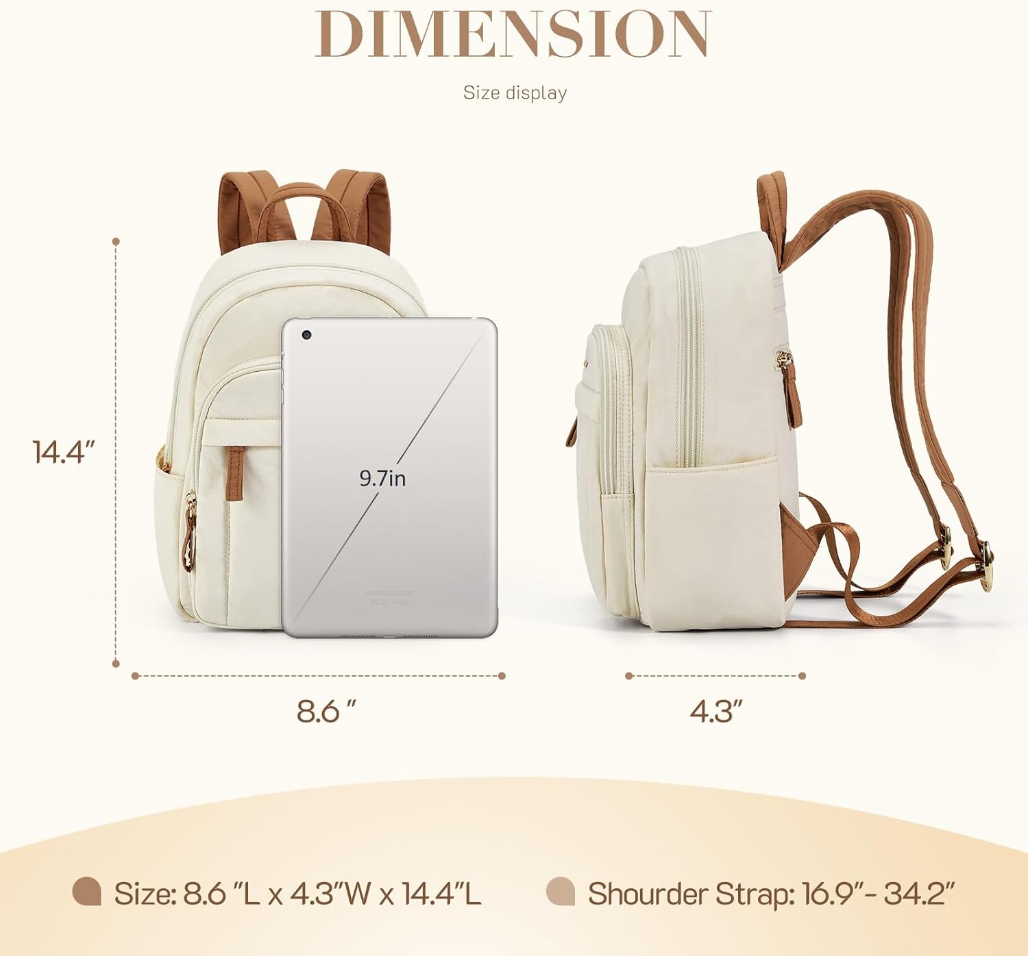 Missnine Mini Backpack for Women, Lightweight Quilted Small Backpack Purses, Puffer Daily Purse Water-resistant Black - Image 3