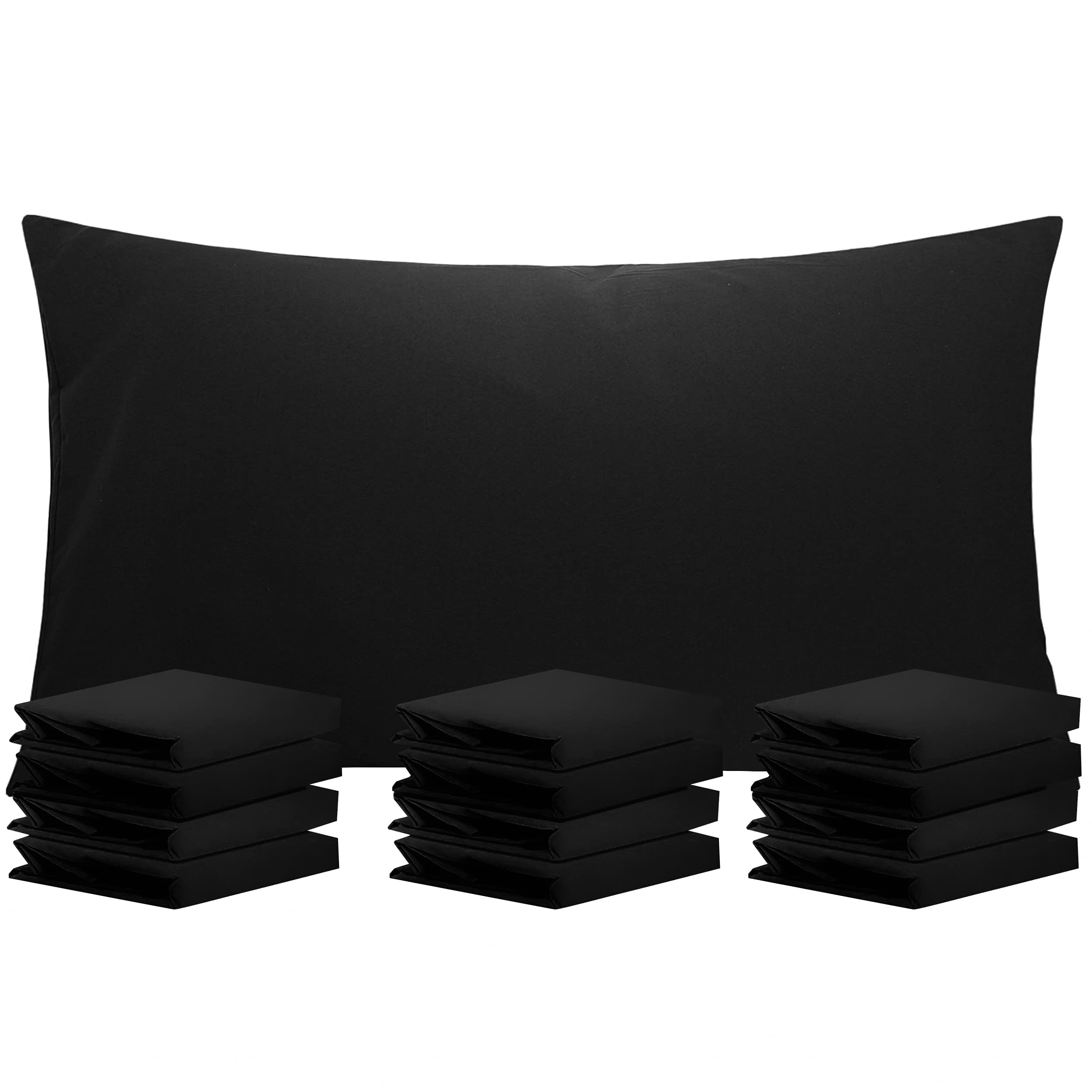 Taies d'oreiller en microfibre noire pour moderniser l'ambiance de votre chambre