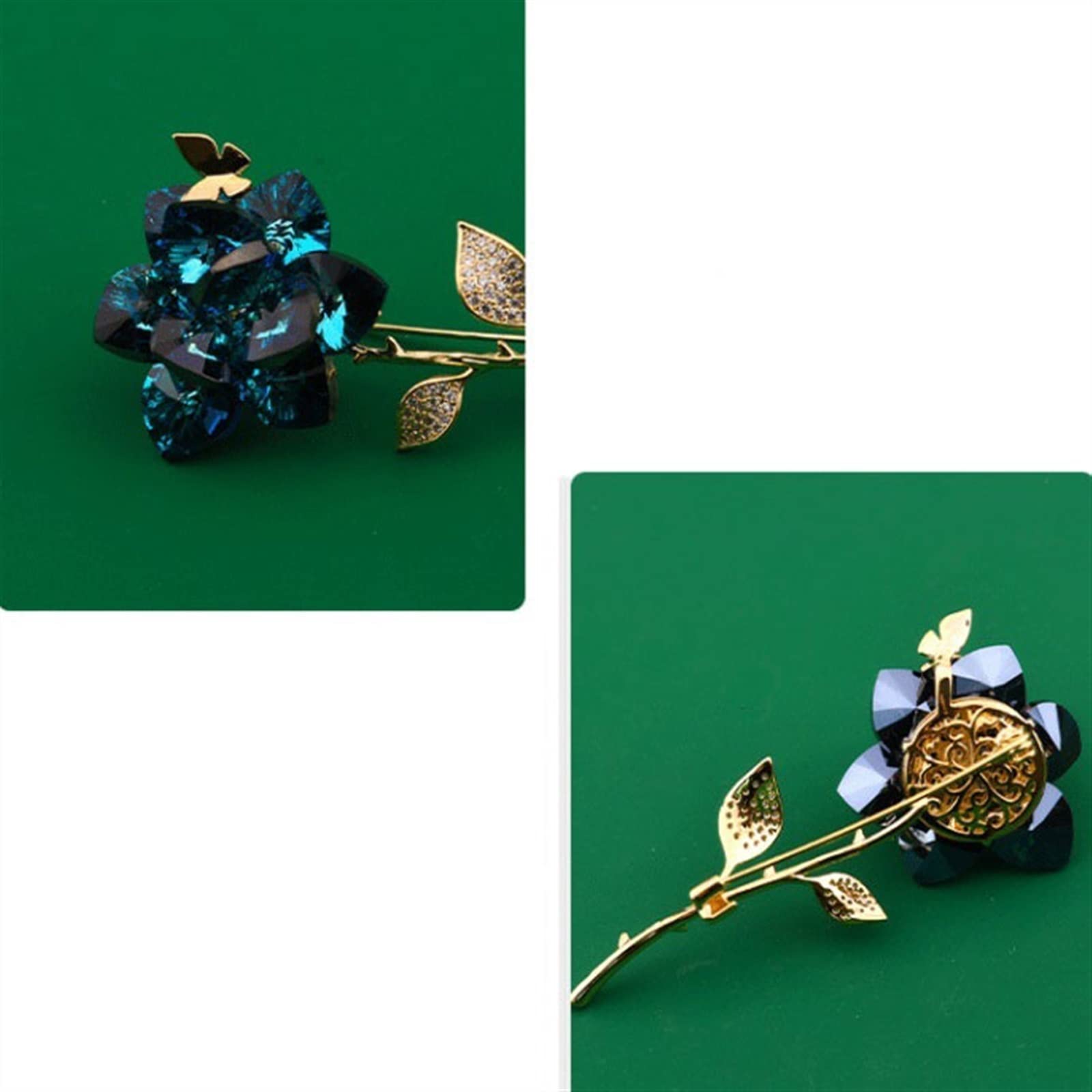 GLigeT Broche Broche de Mariposa de Flores, Broche de Moda Ligero y Lujoso, Ropa Brillante, Accesorios a Juego, Regalo for Novia Broches para Ropa