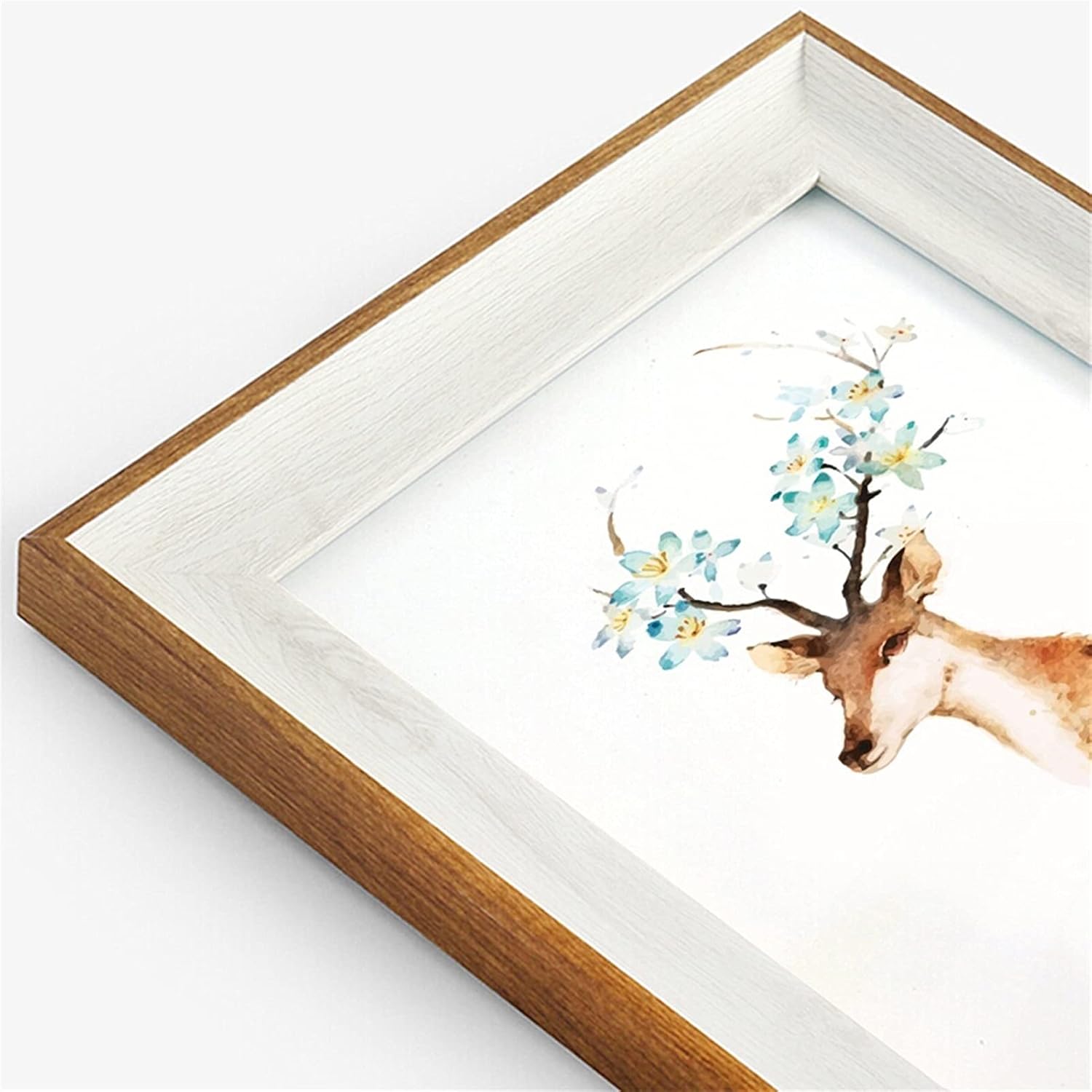 Photo Frame 2 Piece Set 3.5x5 Photo Frame Wood Grain HD Glass Photo Frame Desktop or Wall Photo Frame Show and Share Photos Display Pictures(B,5 inch)
